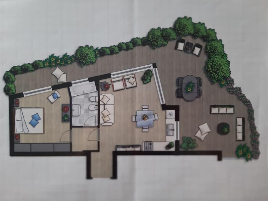 Appartamento Vista San Luca Con Terrazza Panoramica โบโลญญา ภายนอก รูปภาพ